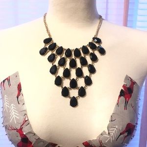 GoldTone Faux-Jewel Statement